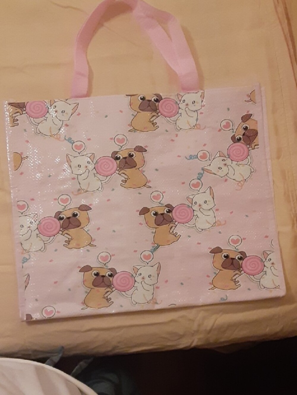 Set Of 4 Tote Bags - Cute Cat And Dog Prints - Picture 6 of 13